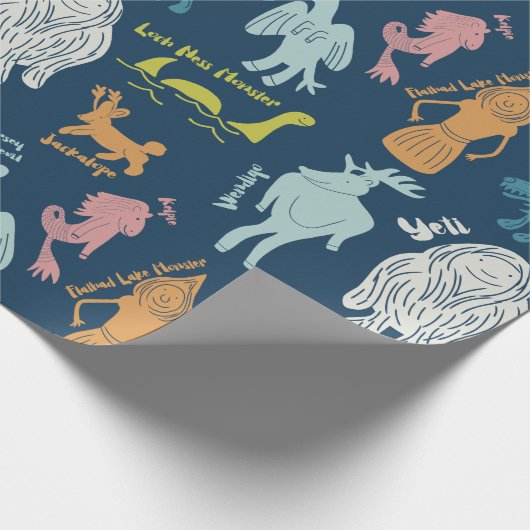 Cryptids Cryptozoology Identification Guide Cadeaupapier (Hoek)