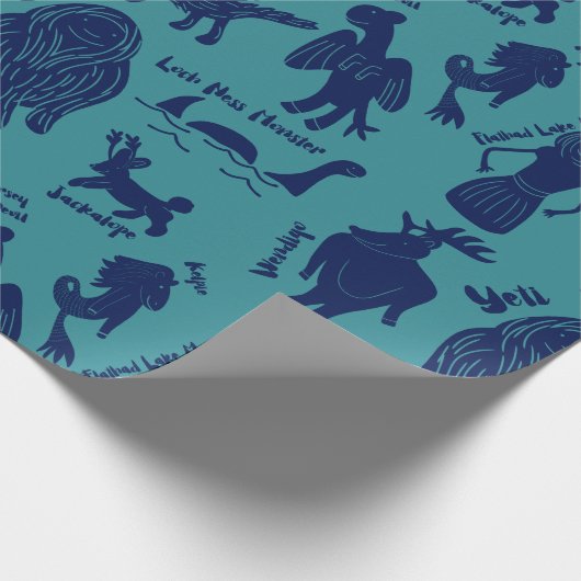 Cryptids Cryptozoology Identification Guide Wrappi Cadeaupapier (Hoek)