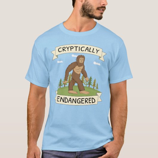Cryptisch Bedreigde Bigfoot Grappig T-shirt (Voorkant)