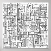Cryptische Kunst Uitdaging: Stedelijke Code Graffi Poster (Voorkant)