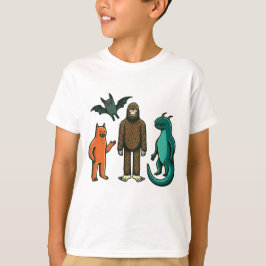 Cryptische vrienden: Bigfoot, Chupacabra, Nessie,  T-shirt