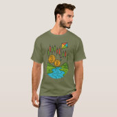 Crypto aandelen handel stromende rivier t-shirt (Voorkant volledig)