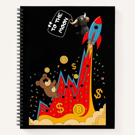 Crypto and Stock Market Humor Notitieboek (Voorkant)