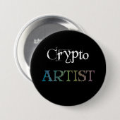 Crypto Artist Dark Ronde Button 7,6 Cm (Voorkant /achterkant)