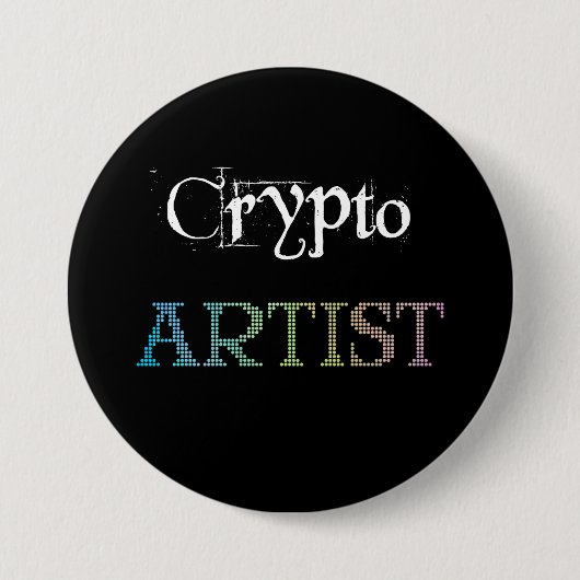 Crypto Artist Dark Ronde Button 7,6 Cm (Voorkant)