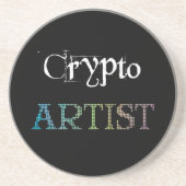 Crypto Artist Dark Zandsteen Onderzetter (Voorkant)