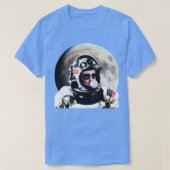 Crypto Astronaut Moona Lisa glitch esthetiek T-shirt (Design voorkant)