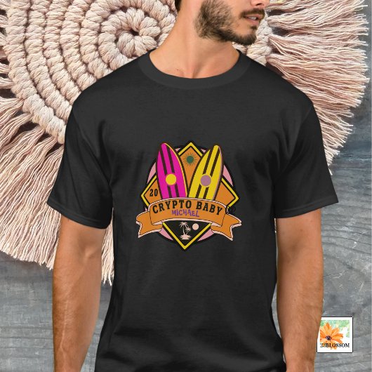 CRYPTO BABY baby met naam en geboortedatum T-shirt