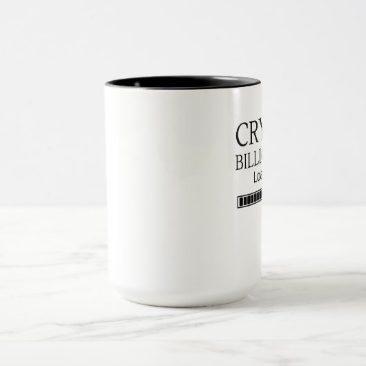 Crypto billionaire loading funny online trading mok (Midden)