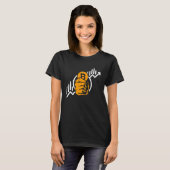 Crypto Bitcoin Munt Stijging Symbool Blockchain In T-shirt (Voorkant volledig)