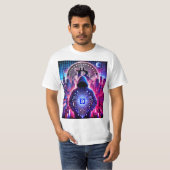 Crypto / Bitcoin Stealth T-Shirt Blauw Paarse (Voorkant volledig)