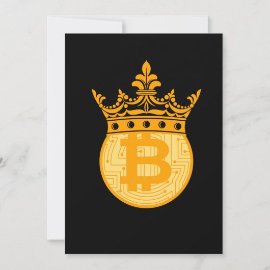 Crypto BTC Cryptocurrency Bitcoin Money Gift Kaart (Voorkant)