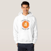 crypto btc munt bewerkbare quote hoodie (Voorkant volledig)
