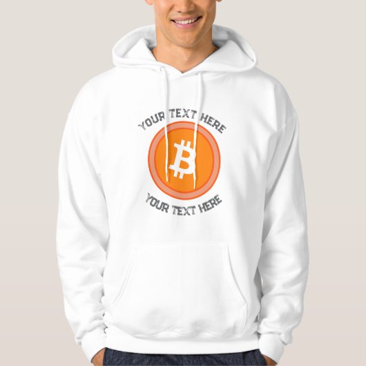 crypto btc munt bewerkbare quote hoodie (Voorkant)