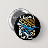 Crypto BTC Whale - Crypto munt Ronde Button 5,7 Cm (Voorkant /achterkant)
