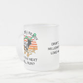 CRYPTO BULL RUN Bitcoin Ben je klaar Matglas Koffiemok (Voorkant links)