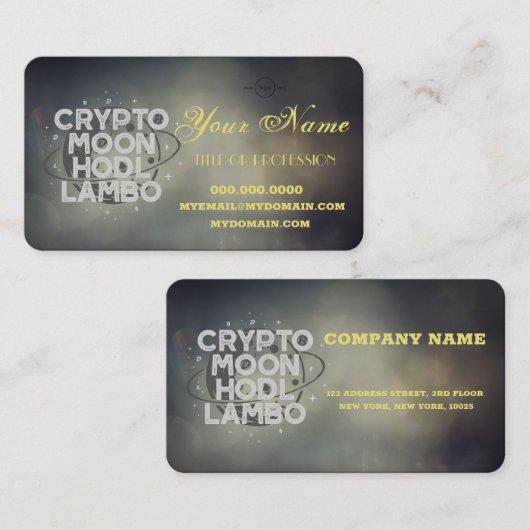 Crypto Business Card Visitekaartje (Voorkant / Achterkant)