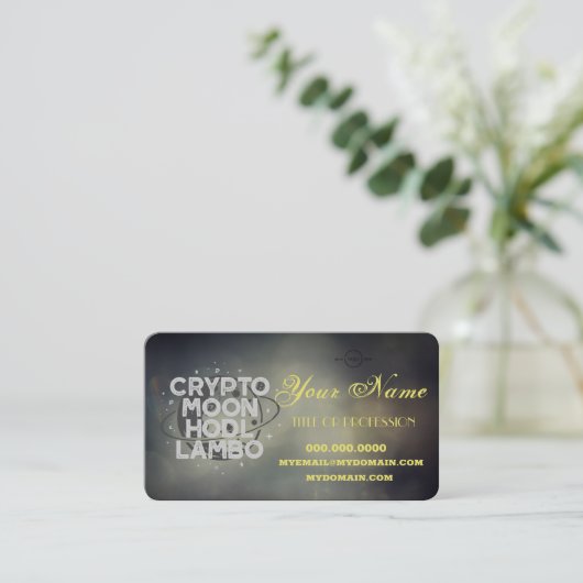 Crypto Business Card Visitekaartje (Staand voorkant)