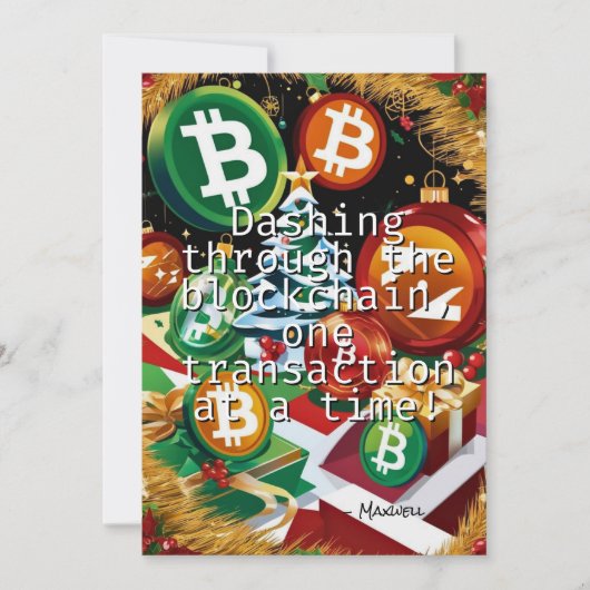 Crypto Cheer viert het vakantieseizoen Feestdagenkaart (Voorkant)