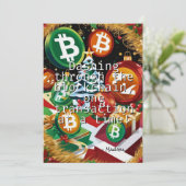 Crypto Cheer viert het vakantieseizoen Feestdagenkaart (Staand voorkant)