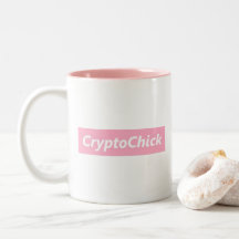 Crypto Chick Cryptocurrency Roze Bitcoin $ Mok