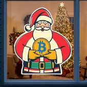 Crypto Claus Raamsticker Kerstmis