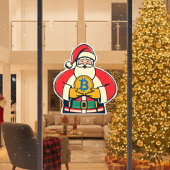 Crypto Claus Raamsticker Kerstmis