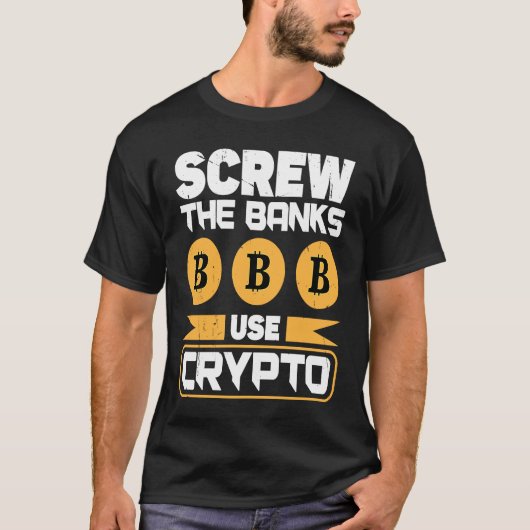 Crypto  Cryptocurrency Blockchain Trader Finance   T-shirt (Voorkant)