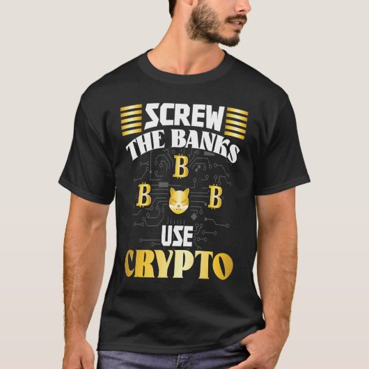 Crypto  Cryptocurrency Blockchain Trader Finance   T-shirt (Voorkant)