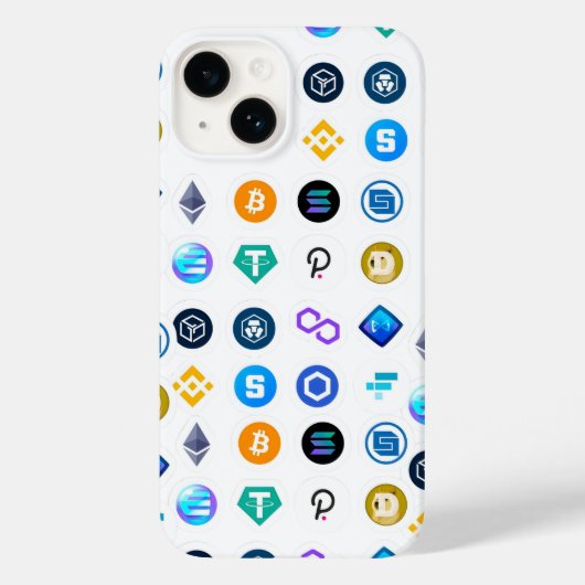 Crypto Currency Logo Collectie Case-Mate iPhone Case (Achterkant)