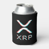 Crypto Currency XRP Glitch Cryptocurrency Meme Blikjeskoeler (Blikje Voorkant)