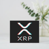 Crypto Currency XRP Glitch Cryptocurrency Meme Briefkaart (Staand voorkant)