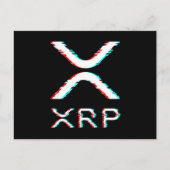 Crypto Currency XRP Glitch Cryptocurrency Meme Briefkaart (Voorkant)