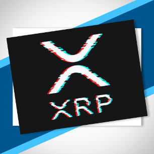 Crypto Currency XRP Glitch Cryptocurrency Meme Briefkaart