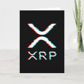 Crypto Currency XRP Glitch Cryptocurrency Meme Kaart (Voorkant)