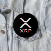 Crypto Currency XRP Glitch Cryptocurrency Meme Ronde Button 4,0 Cm (In situ)
