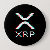Crypto Currency XRP Glitch Cryptocurrency Meme Ronde Button 4,0 Cm (Voorkant)