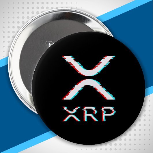 Crypto Currency XRP Glitch Cryptocurrency Meme Ronde Button 4,0 Cm