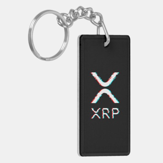 Crypto Currency XRP Glitch Cryptocurrency Meme Sleutelhanger (Voorkant Links)