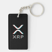 Crypto Currency XRP Glitch Cryptocurrency Meme Sleutelhanger (achterkant)