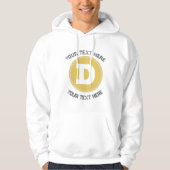 crypto d coin editable quote hoodie (Voorkant)