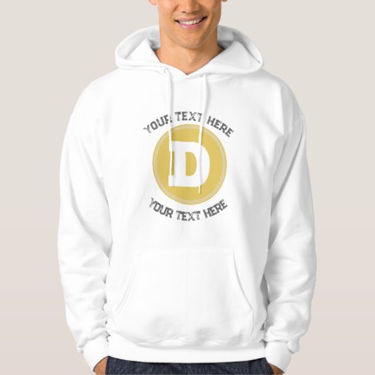 crypto d munt bewerkbare quote hoodie (Voorkant)