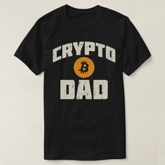 Crypto Dad Bitcoin BTC Cryptocurrency Day Trader D T-shirt (Design voorkant)