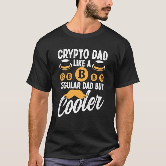 Crypto Dad Cryptocurrency Blockchain Trader Best D T-shirt (Voorkant)