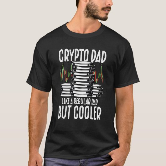 Crypto Dad Cryptocurrency Blockchain Trader Best D T-shirt (Voorkant)
