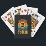 Crypto Dad Retro Sunset Pokerkaarten<br><div class="desc">Crypto Dad Retro Sunset</div>