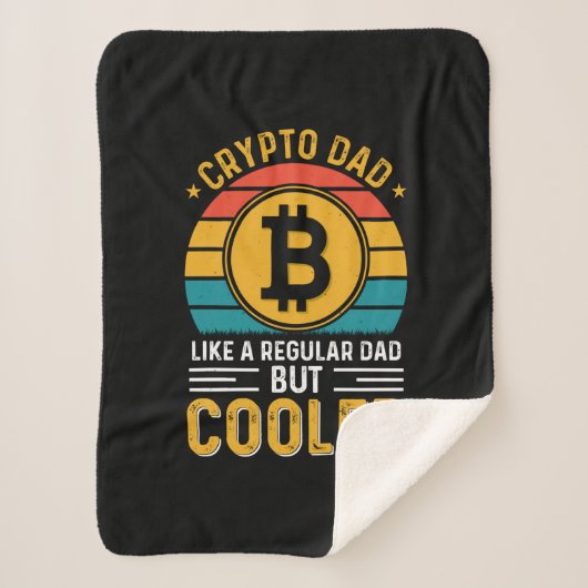 Crypto Dad Retro Sunset Sherpa Deken (Voorkant)