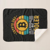Crypto Dad Retro Sunset Sherpa Deken (Voorkant (horizontaal))