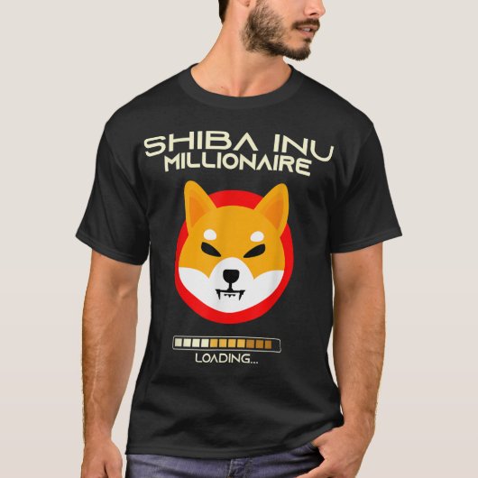 Crypto Dog Millionaire Loading Design T-shirt (Voorkant)