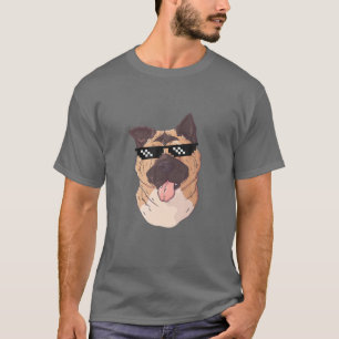 Crypto Doge Akita sjiitische munten houden de maan T-shirt